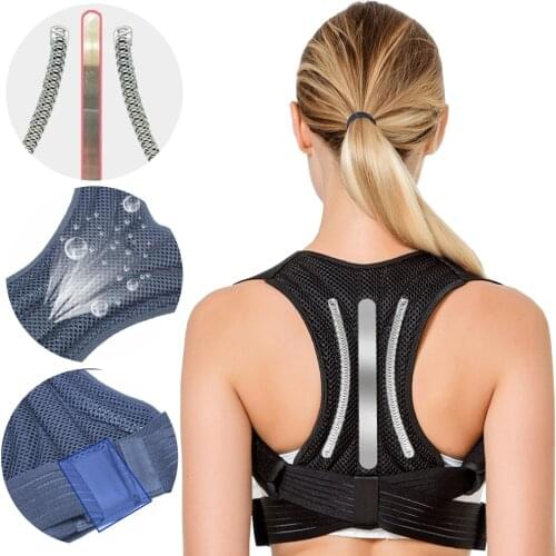 Comfortable Medical Orthosis Steel Bar Men Women Posture Corrector Corset Upper Back Support Brace Shoulder Lumbar Spine Belt