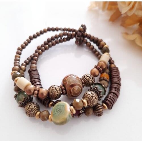 Goodtime Natural Stones Embellished Bracelet Natural Stone Women Handmade Jewelry