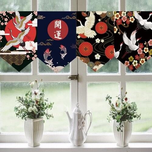 Japanese-style Door Curtain Kitchen Triangle Half-curtain Partition Curtain Decorative Cloth Curtain