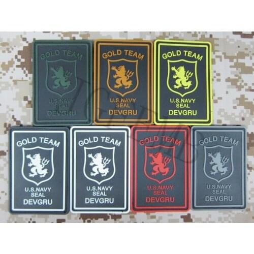 DEVGRU U.S.NAVY SEAL GOLD TEAM Military Tactical Morale 3D PVC patch Badges Black Red Green Grey Tan Luminous