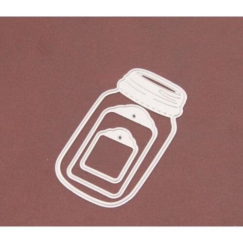 Wishing Bottle Shape Carbon Steel Cutting Dies Scrapbooking Card Decorative Embossing Stencils DIY Paper Cutting Card Template