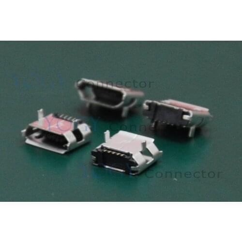 100 pcs/lot) New DIP Micro USB Female Connector, 2x1.2mm Fixed feet fit for PCB, Phone, MP4, PAD