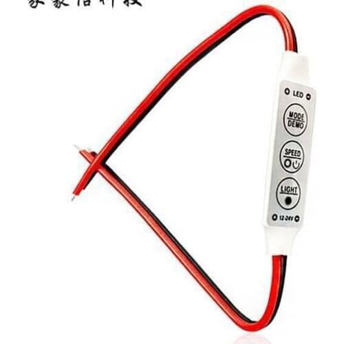 1000pcs 12V-24V Mini 3 Keys Single Color LED Controller Brightness Dimmer for led 3528 5050 strip light