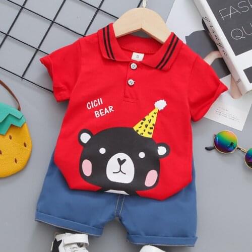 2 Pieces Set Baby Boys Clothes Cartoon Chlidren Summer Clothes Boutique Kids Clothing Shorts and Top Set Casual Cute Clothes