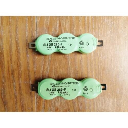 2pcs Orignal Japan 3GB280-F 3.6v 280mah PLC sealed Ni-CD Battery with tabs for Mitsubishi CNC system Rechargeable Battery