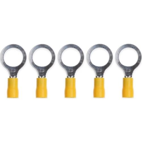 25PCS/set Yellow Insulated RV5-13 Ring Crimp terminal cable Crimp Terminal Cable Wire Connector