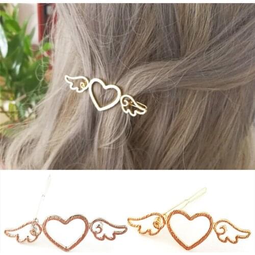 Accessories Hollow Out Heart Barrette Hair Slide Clip Hair Sticks Women Hairpin Bun Holder Long Hair