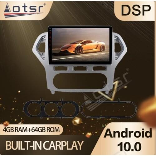Android 10.0 4GB+64GB PX6 Carplay Car Multimedia Screen Car Radio GPS Navigation For Ford Mondeo MK4 2007+ Auto Stereo Head Unit