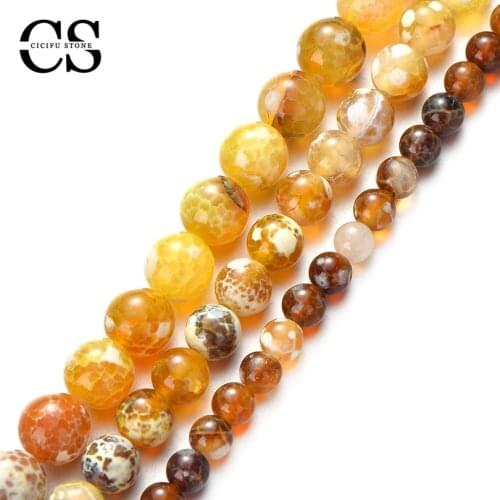 Natural Stone Beads Gold Agates Onyx Beads 4/6/8/10/12 MM Round Loose Beads for Jewelry Making Bulk DIY Bracelet Accessories