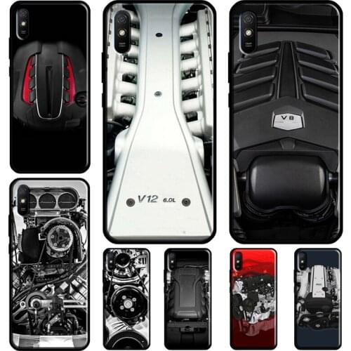 Awesome Car Engine Phone Case For Xiaomi Redmi Note 10 Pro 8 9 Pro 8T 7 9S Cover For Redmi 9T 9A 8A K40 7A 9C