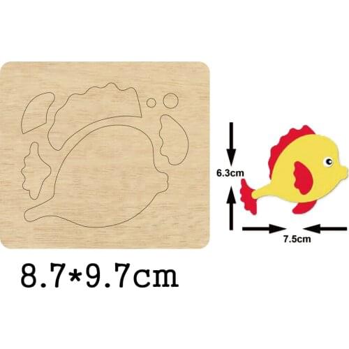 Fish wood moulds diy die cut accessories for Leather paper felt Steel Punch -leather crafts Wood laser dies