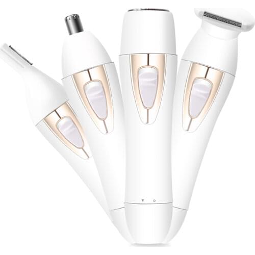 4 IN 1 Epilator for Women Body Hair Removal Suit for Home Facial Hair Remover Eyebrow Depilation Modeling USB Charging