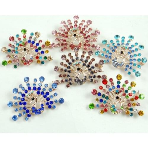 Hot Sale peacock Brooches Men Women Suits Dress Hat Collar Brooch Pins Scarf Buckle Party Weddings Banquet Brooch Gifts W15