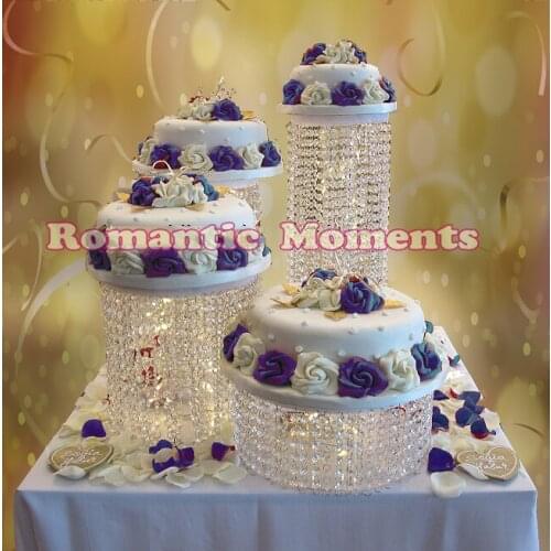 Crystal Round Cake Stand - Diameter of 30 -35cm - Party Cake Display - Wedding Centerpiece - 4PCS/Lot - Wedding Decoration