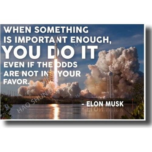 When Something is Important - Falcon Heavy - Elon Musk - NEW Classroom Motivational Canvas Poster for college dormitory psychede