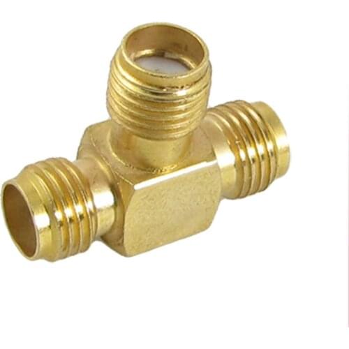 KSOL SMA Female to Two SMA Female Triple T RF Adapter 3 way Splitter