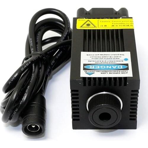 Mini Carving Focusable 450nm 2500mW 2.5W Blue Laser Diode Module with Fan Colling & 12V Adapter