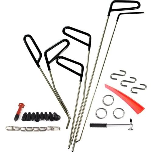 Paintless Dent Repair Tools Kit Dent Remover Hail Repair Tool Metal Tap Down Rods Car Dent Remover Puller Hail Damage