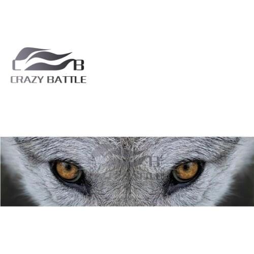 Crazy Battle 13 x 3.6cm Fox Eyes Slap Car Sticker VAN Personality Laptop Decal Camper Silhouette Windows Auto JDM Assessoires