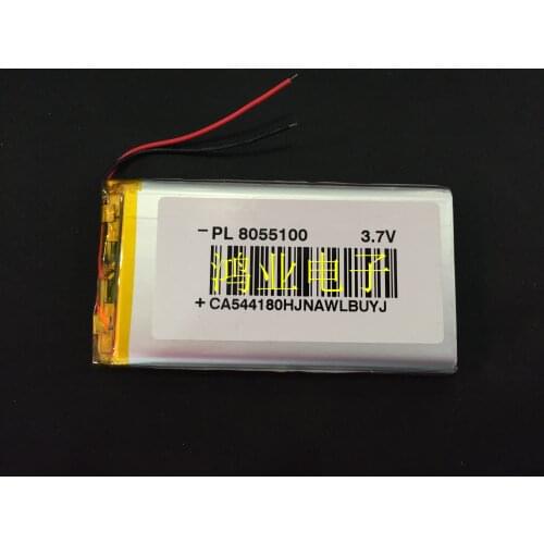 New large capacity 3.7V polymer battery, 8055100P 5000MAH mobile power, tablet PC, etc
