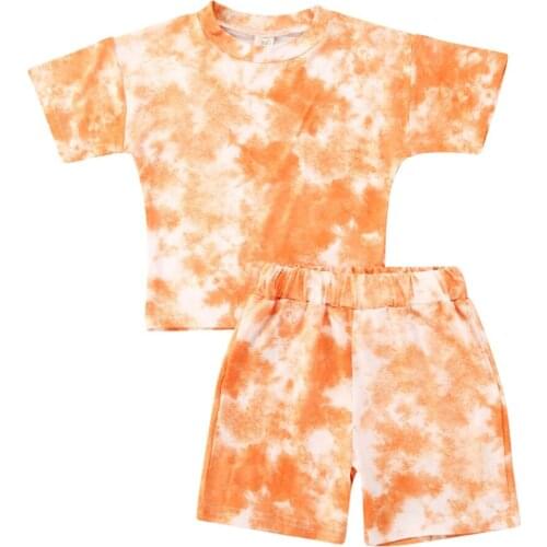 New Summer Toddler Kids Baby Boy Girl Short Sleeve Top T-shirt Shorts Pants Outfits Clothes Set 2PCS 1-5 Years