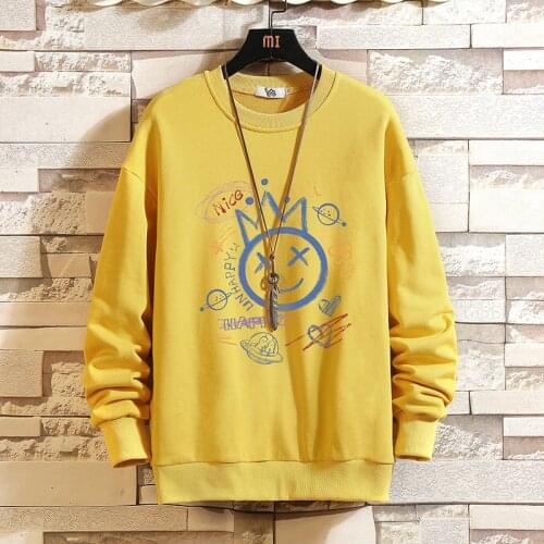 2021 fall/winter oversized fashion mens hoodie casual Harajuku mens pullover loose long-sleeved mens streetwear pullover