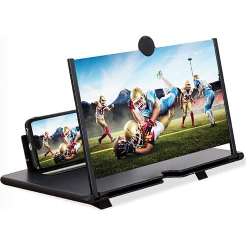 10 inch Mobile Phone Screen Magnifier HD Video Amplifier Stand Bracket Movie Game Live Magnifying Pull-out Folding Phone Holder