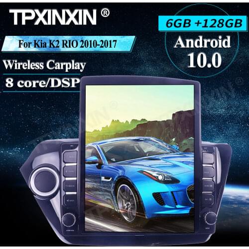 For Kia K2 RIO 2010-2017 Android 10 128G Wireless Carplay Touch screen Stereo Receiver Car GPS Navigation Radio player Radio