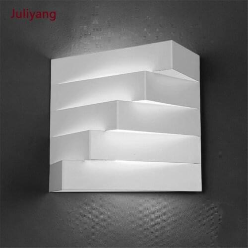 Simple LED modern wall lamp personality rotating space stair wall lamp showroom living room bedside bedroom light fixtures