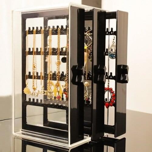 Dressing Table Transparent Jewelry Storage Box Jewelry Organizer Decoration Display Stand Necklace Earring Storage Container