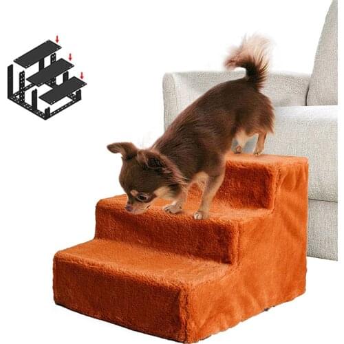 DIY Dog House Pet Stairs Detachable 3 Steps Stair for Dogs Cats Non-slip Removable Dogs Bed Stairs Puppy Sofa Pet Supplies