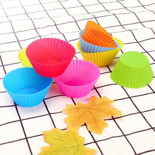 Silicone Cake Mold Round Shaped Muffin Cupcake Baking Molds Kitchen Cooking Bakeware Maker DIY Cake Decorating Tools