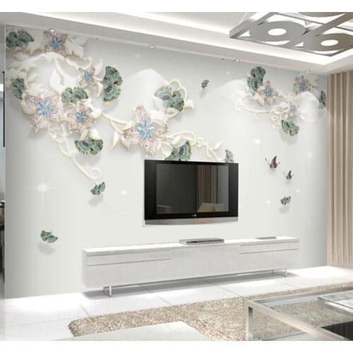 3D Modern abstract Flower Wallpaper Art Wall Mural Living Room TV background 8d Noble and extravagant Mural Wallpaper Decor