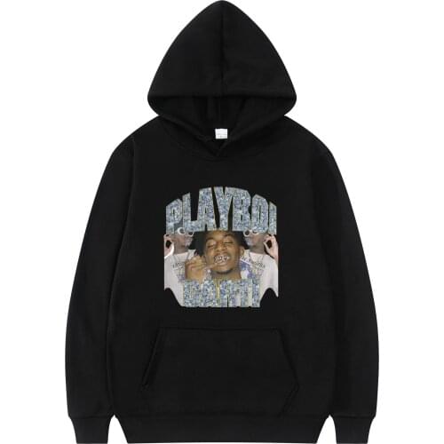 Awesome 2pac Rap Hoodie Harajuku Print Hooded Sweatshirt Regular Mens Tops Quality Men Playboi Carti Oversized Hip-Hop Hoodies