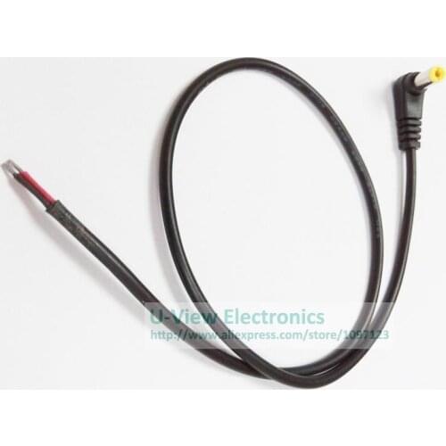 90 Degree Angled DC Power Charger 5.5x2.1mm 5.5*2.1 Male Plug Cable For CCTV About 0.5M/Free Shipping/5PCS