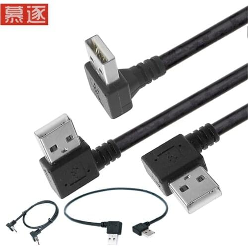 USB 2,0 stecker auf Stecker kabel 50cm USB A Stecker auf USB A Stecker 90 grad Links/Rechts/Up/Unten Winkel adapter Verlängerung