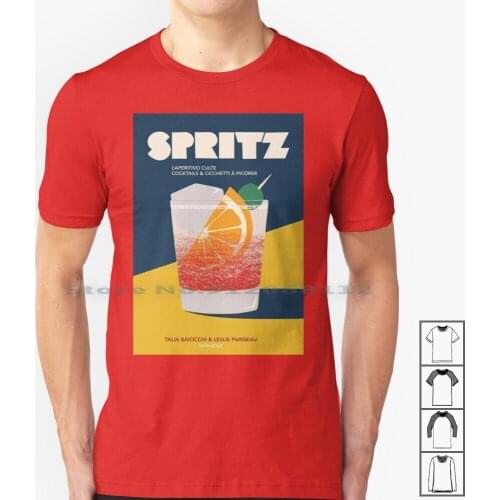 Spritz T Shirt 100% Cotton Vintage Spritz Cocktail Wine Orange Champagne Drink Retro Spritz Vintage Drink Vintage Champagne