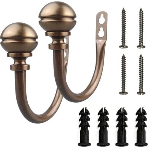 Curtain Tiebacks Hooks, 2 Pack Window Accessories Curtain Holders For Home, Curtain Holdback Hook Drapery Tiebacks