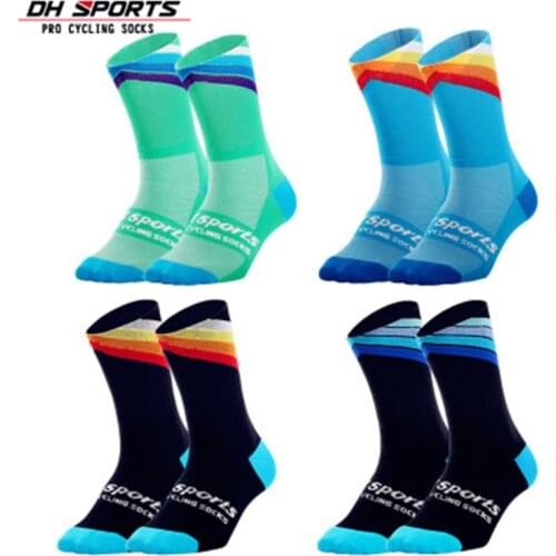 DH Sports Summer Men Women Cycling Socks Breathable Basketball Football Socks Professional Racing Road MTB Bicycle Socks 39-46