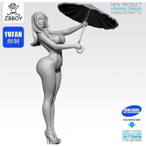 1/24 Resin Figure Kits Beauty Resin Soldier Self-assembled TD-201920