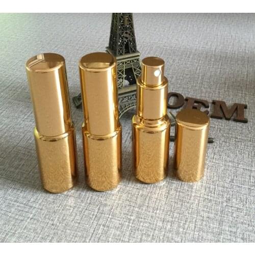 15ml glass fine mist spray bottles,empty spray container,0.5oz spray paint golden refillable cosmetics bottles 50pcs/lot