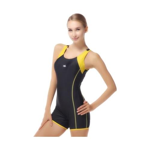 2018 Women One-piece Swimming Suits with Lining Bra Pads Sport Swimsuit Patchwork Swimwear Bodysuit Bathing Suit Female Athletic