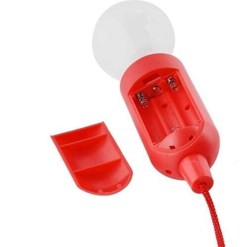 7 Pcs Portable LED Pull Cord Light Bulb Battery Operated Hanging Pull Cord Lamp