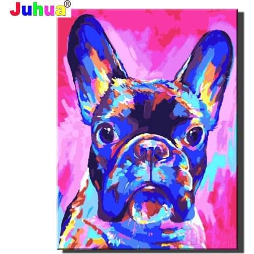 Colorful Dog 5d Diy Diamond Painting full Square Round drill diamond embroidey cross stitch Animal Pet,Puppy Wall Art
