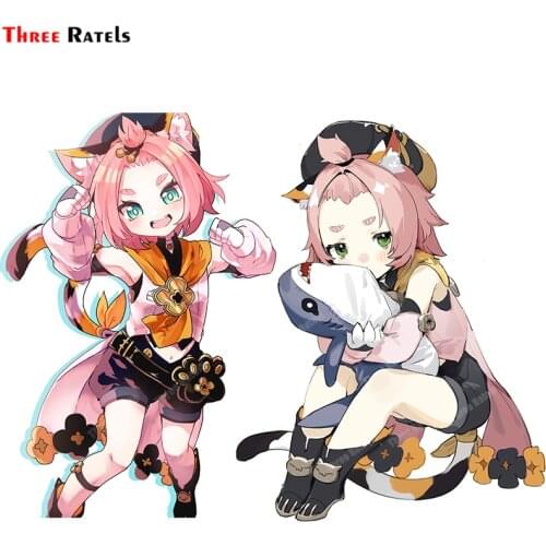 Three Ratels A705 Diona Genshin Impact Anime Sticker Vinyl Waterproof Material Auto Accessories Decoration Decal