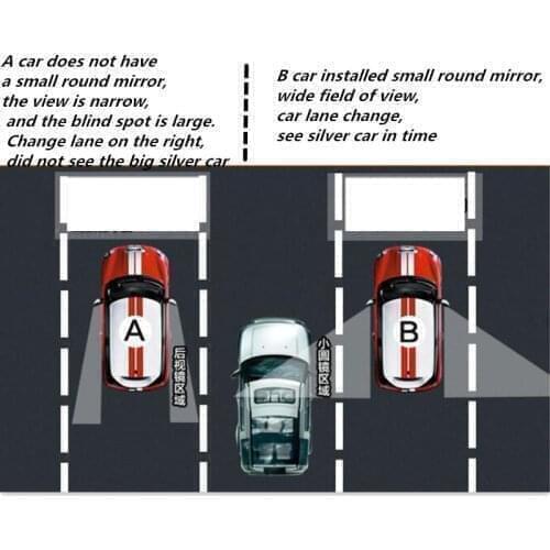 2Pcs 360 Degree Full Angle Car Reverse Assist Blind Spot Mirror For volvo xc90/xc60/2016 s60 s40 s80 v70 V40 Car Accessories