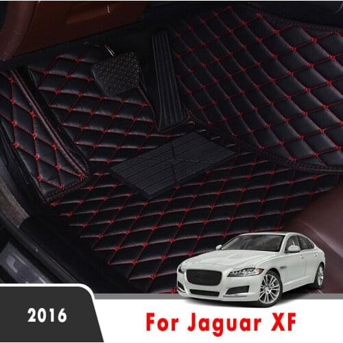 Car Floor Mats For Jaguar XF 2016 Waterproof Leather Carpets Custom Auto Styling Foot Pads Car Accessories Interior Covers Rug