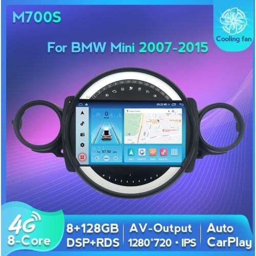 For BMW MINI COOPER R56 R60 2007-2015 Car Dvd Multimedia Player Radio Android 11 system Octa Core 6+128G support cooling fan DSP