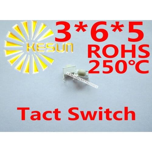FREE SHIPPING 100PCS DIP 3X6X5MM Tactile Tact Push Button Micro Switch Momentary ROHS