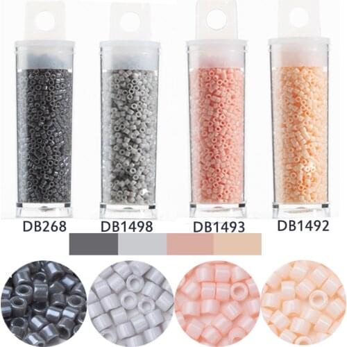 Taidian Miyuki Delica Beads Round Glass Seedbeads Rainbow Color Classic Style 11/0 1.6x1.3mm 10grams/barrel
